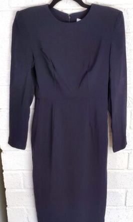 Dress Strong Shoulder Black Mid