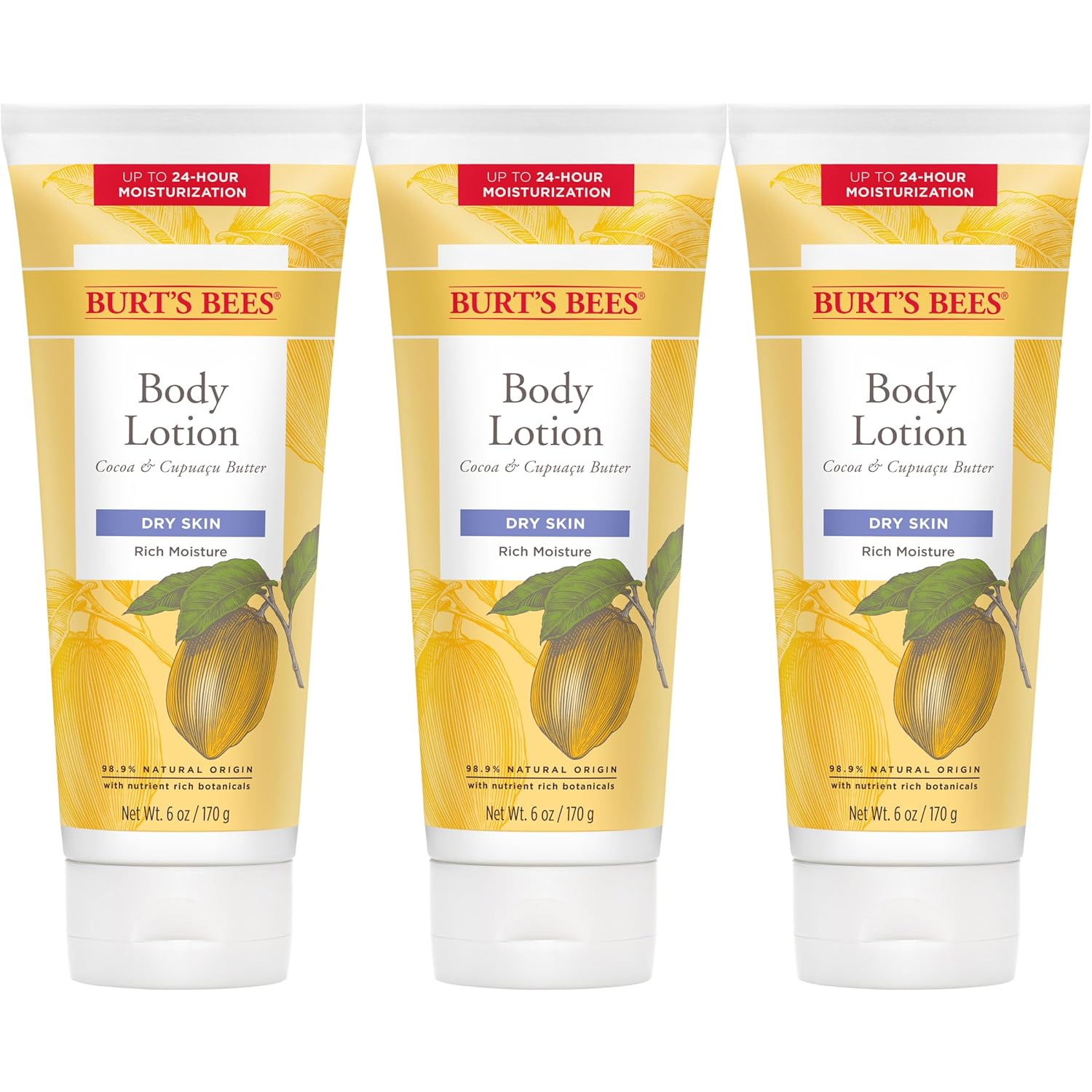 BurtÕs Bees Butter Body Lotion for Dry Skin with Cocoa & Cupua�u, 6 Oz (Package May Vary)