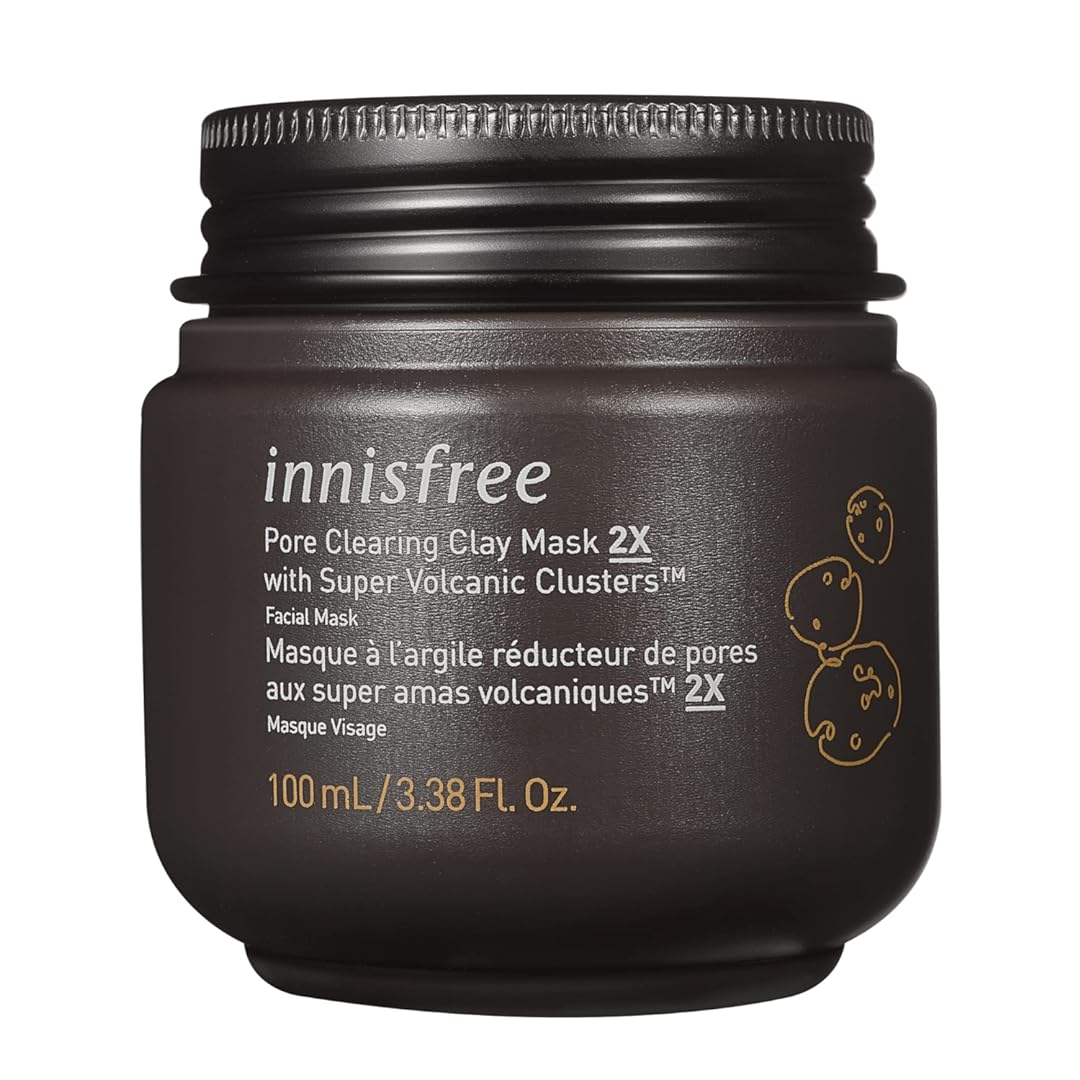 innisfree Pore Clearing Clay Masks: Volcanic Clusters, Removes Excess Oil, Non-Stripping