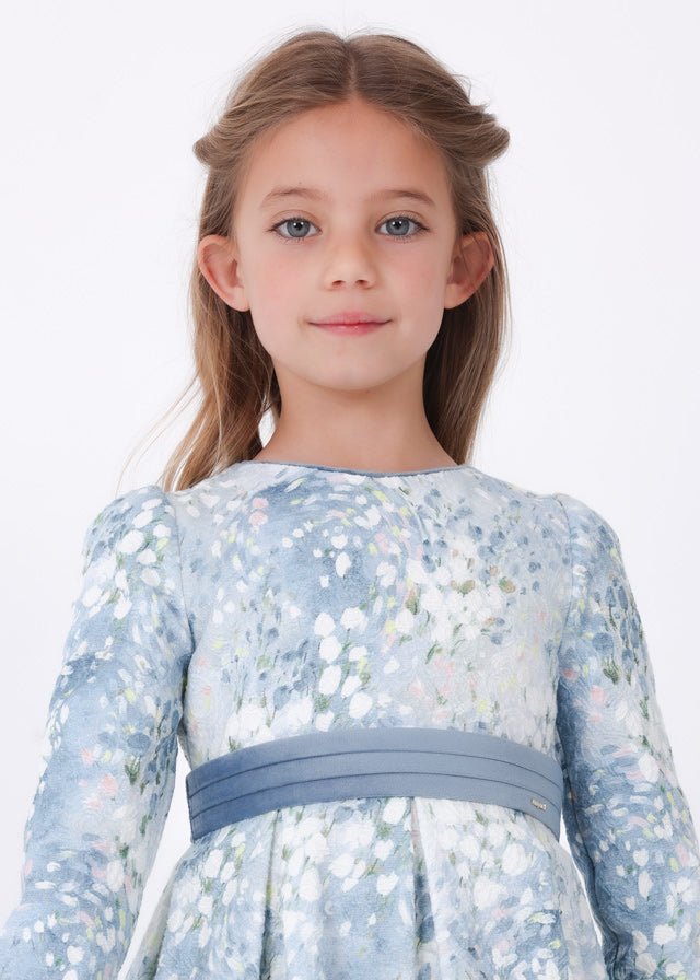 Belted Jacquard Dress Girl