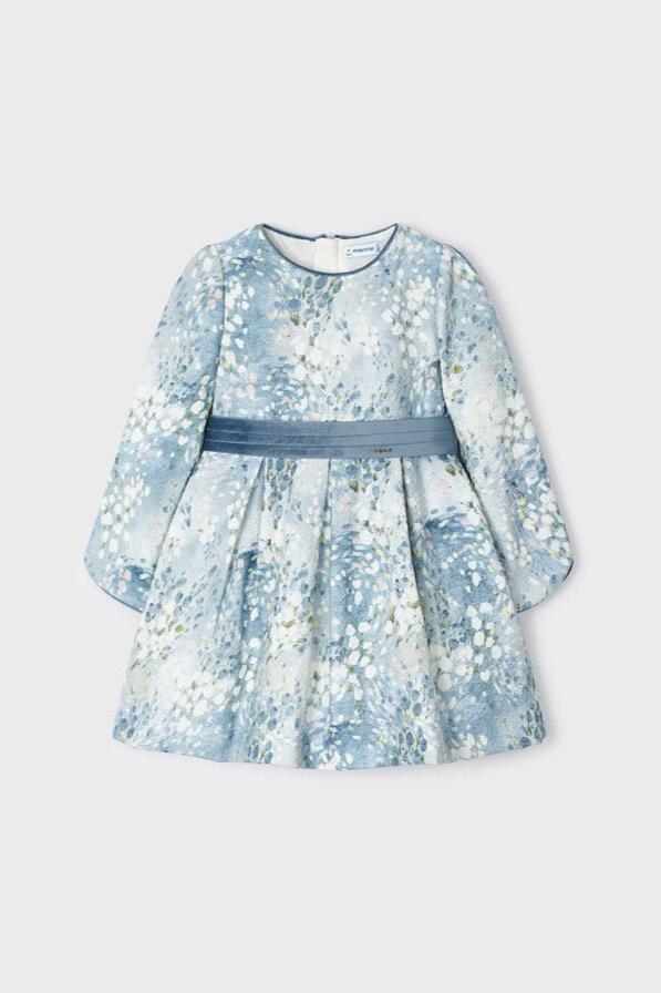 Belted Jacquard Dress Girl
