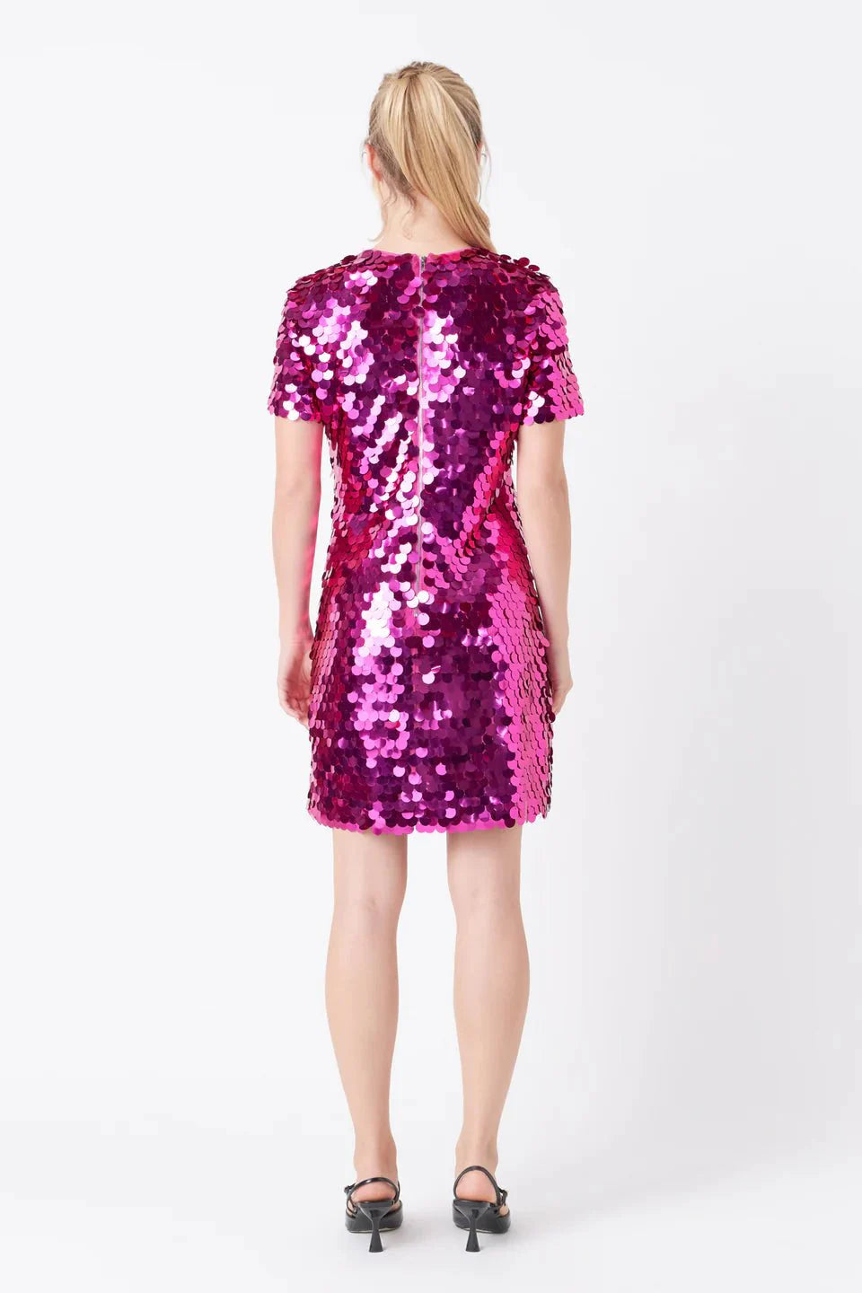 Circle Sequins Mini Dress