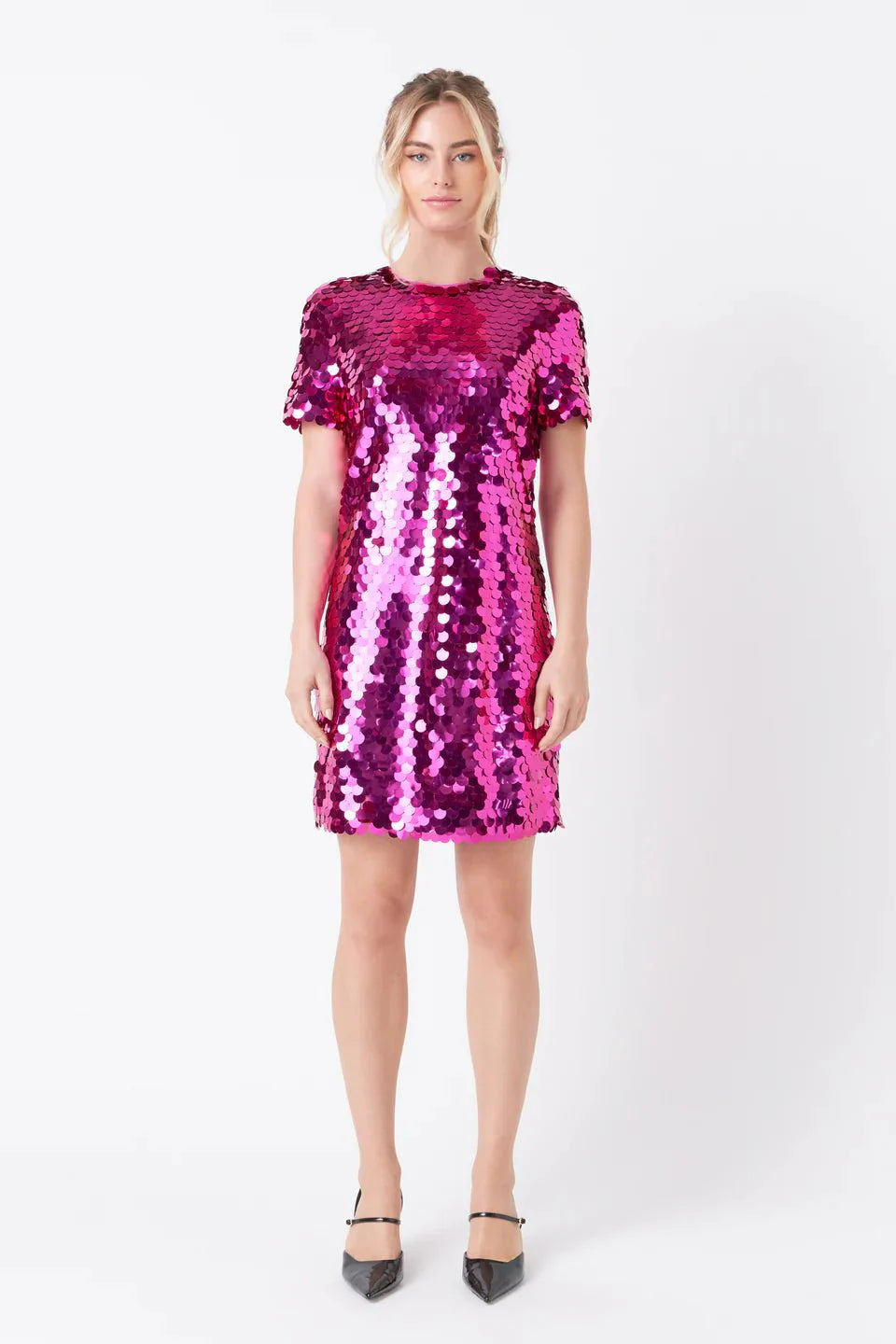 Circle Sequins Mini Dress