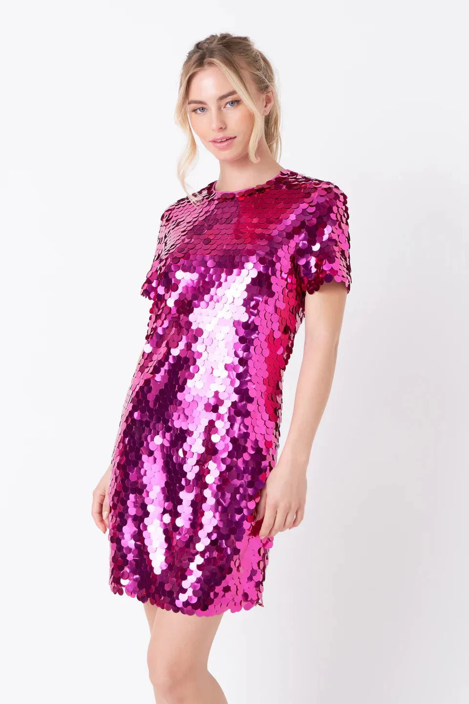 Circle Sequins Mini Dress