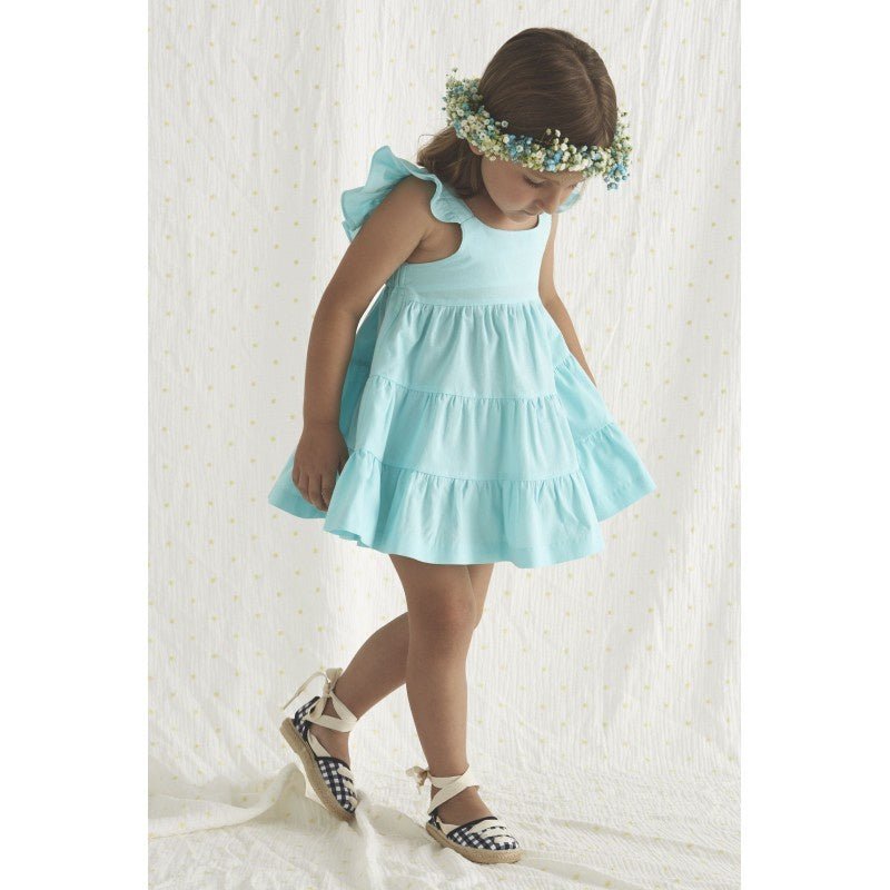 Driada Ruffle Strap Dress Blue