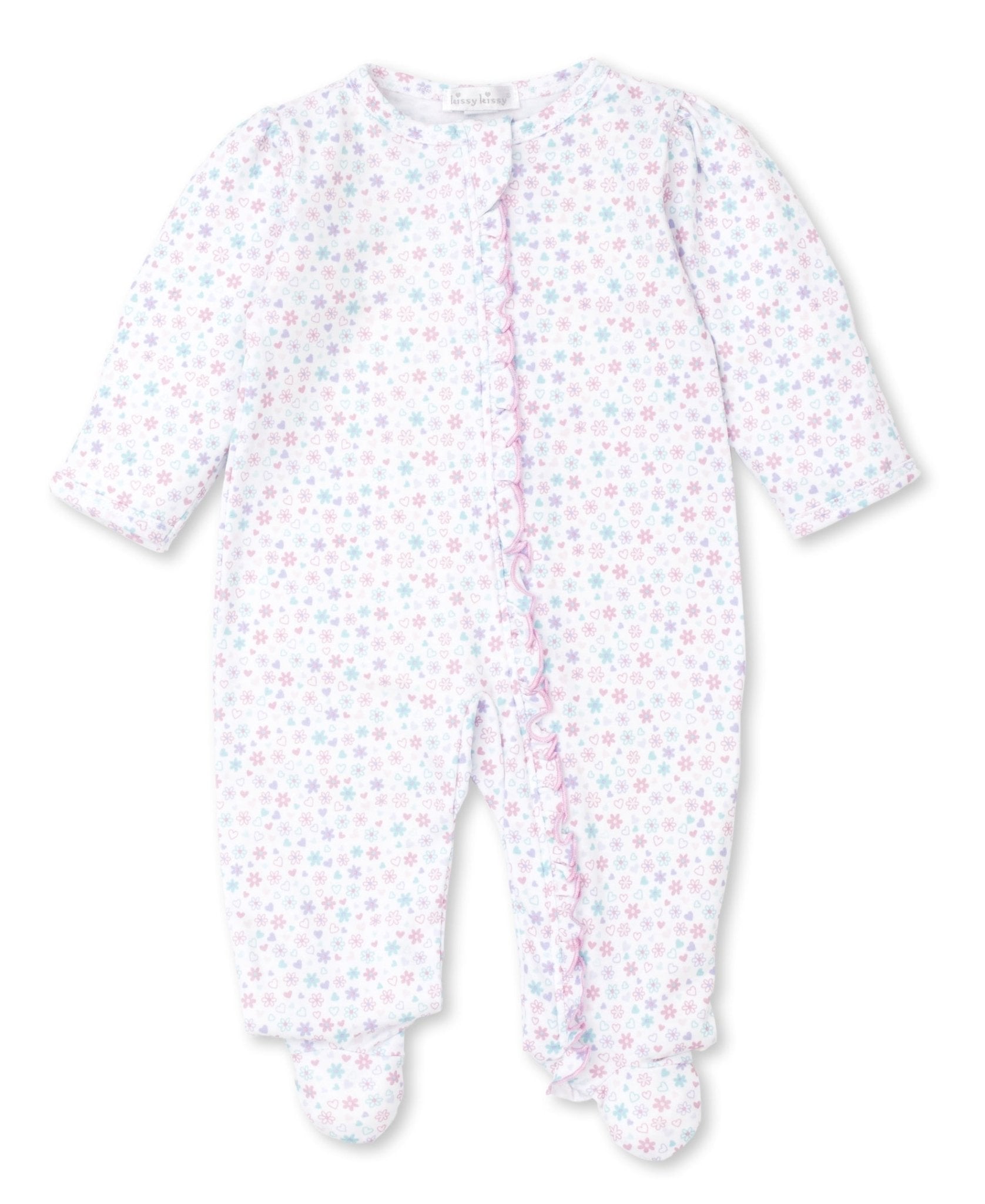 Elephant Flower Fiests Zip Footie