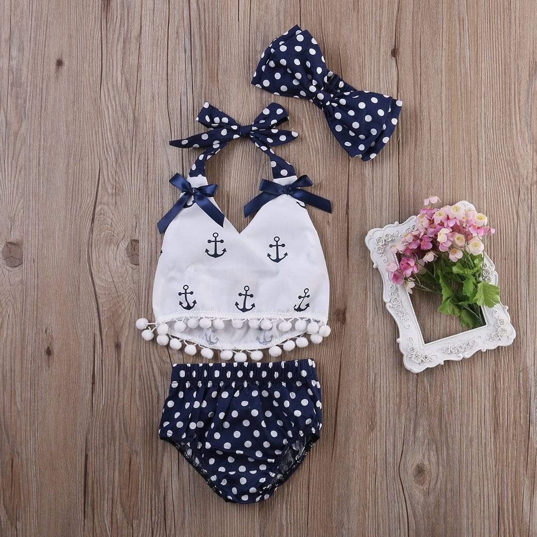 Anchors Tops and Polka Dot Swimsuit