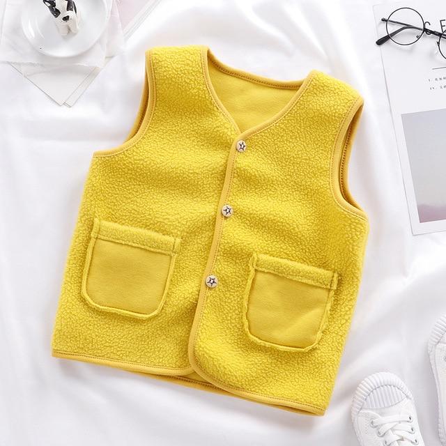 Boy's Clothing yellow / 130 cm Autumn Winter Brushed Cardigan