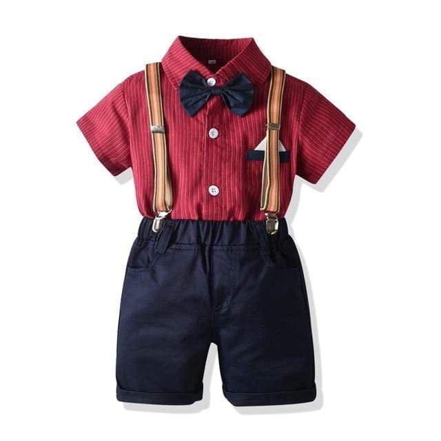 Boy's Clothing Formal Kids Clothes / 18M / China Bow Tie Summer Outfit