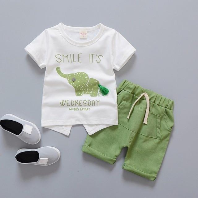 Girl's Clothing G / 18M / China Elephant Short Sleeved Jogging Suits
