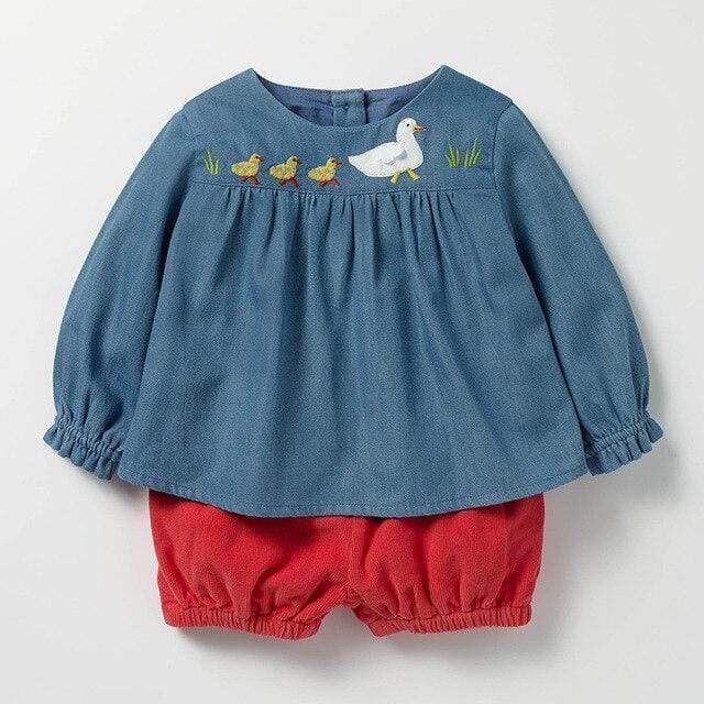 Cute Ducks Print Outfit