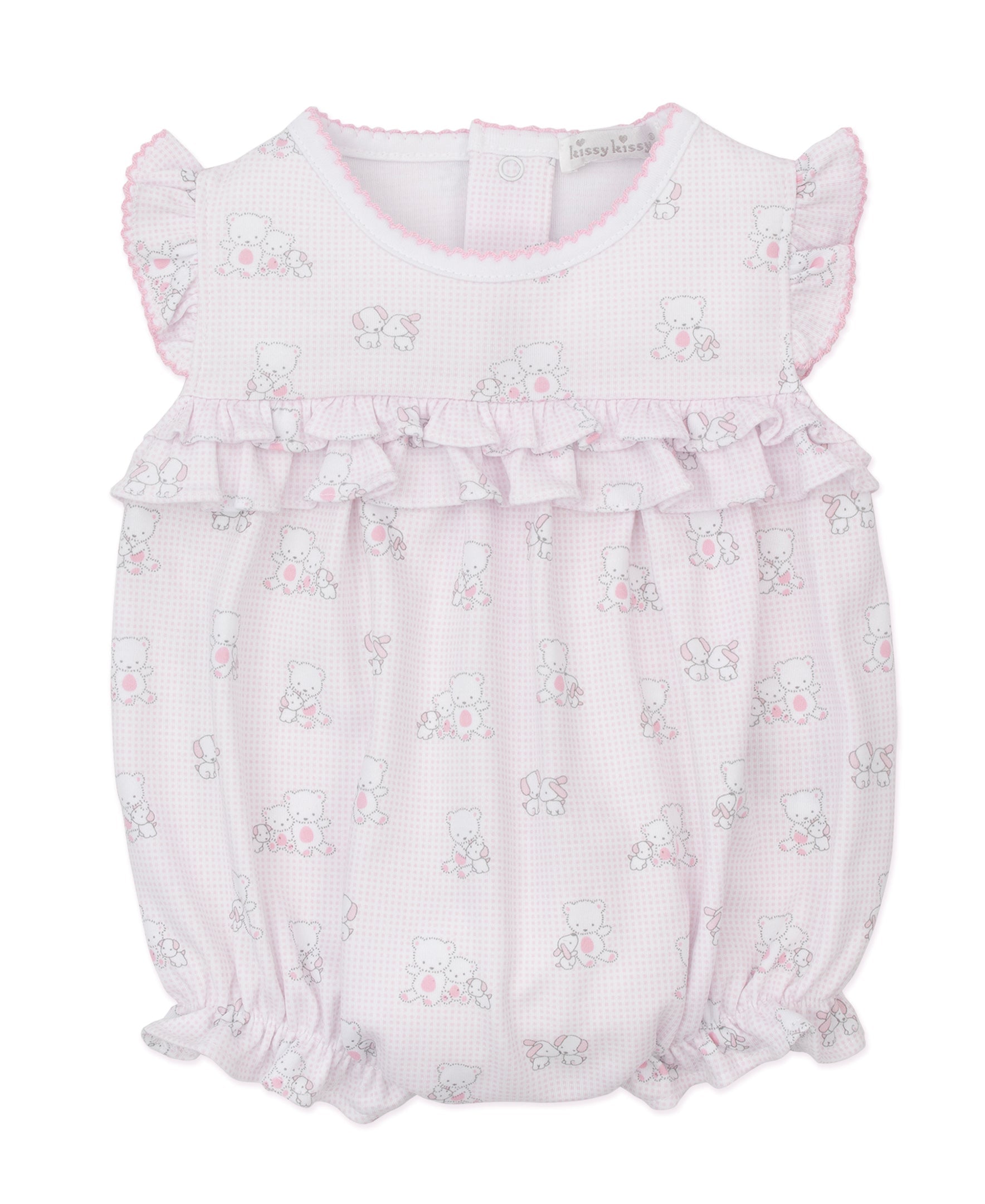 Angel Dear Ruffle Front Zipper Footie Colorfill Daisies