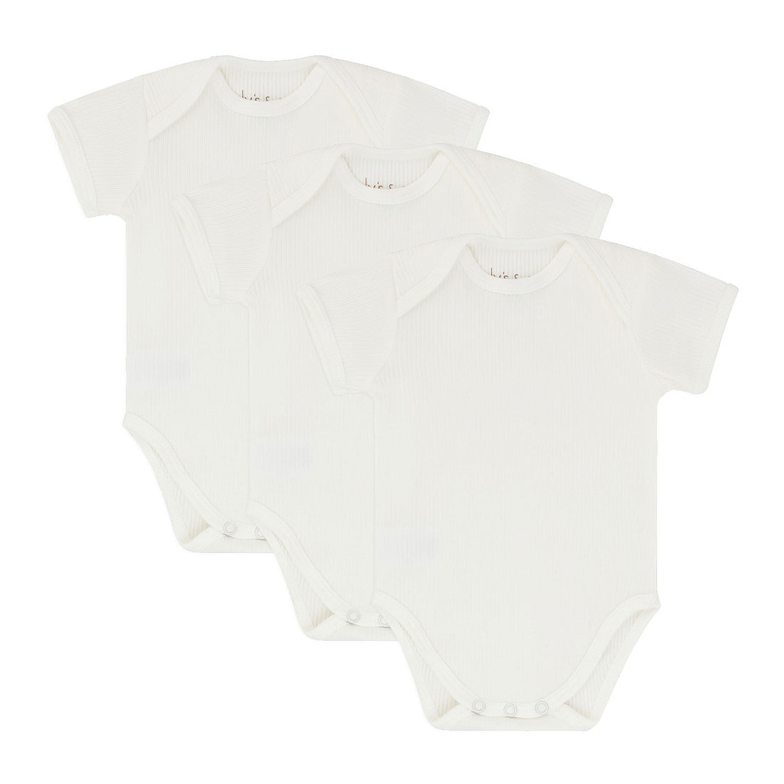 3PACK RIBBED SHORT SLEEVES
